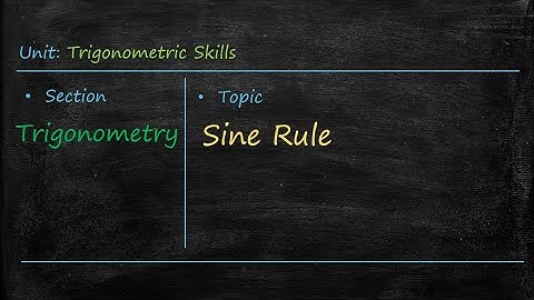National 5 Maths - Trigonometry - Sine Rule
