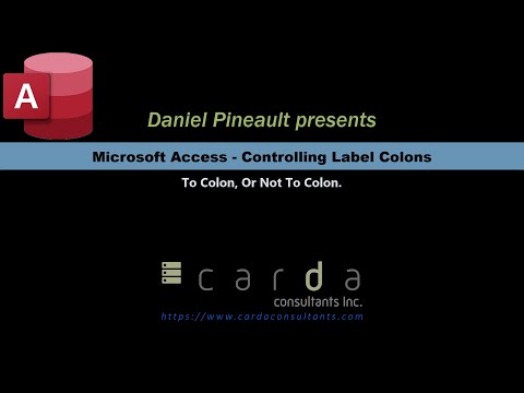 Microsoft Access - Controlling Label Colons