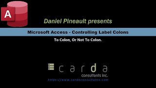 Microsoft Access - Controlling Label Colons