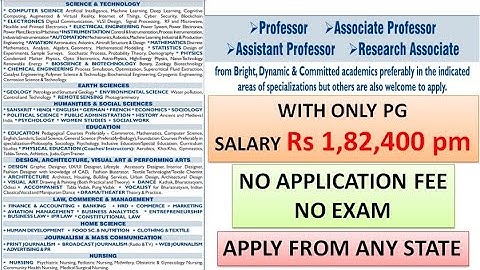 Prof/Associate Prof/Assistant Prof Vacancies in Autonomous College | PG(With/With Out UGC NET/PhD)