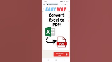 How to Convert Excel to PDF