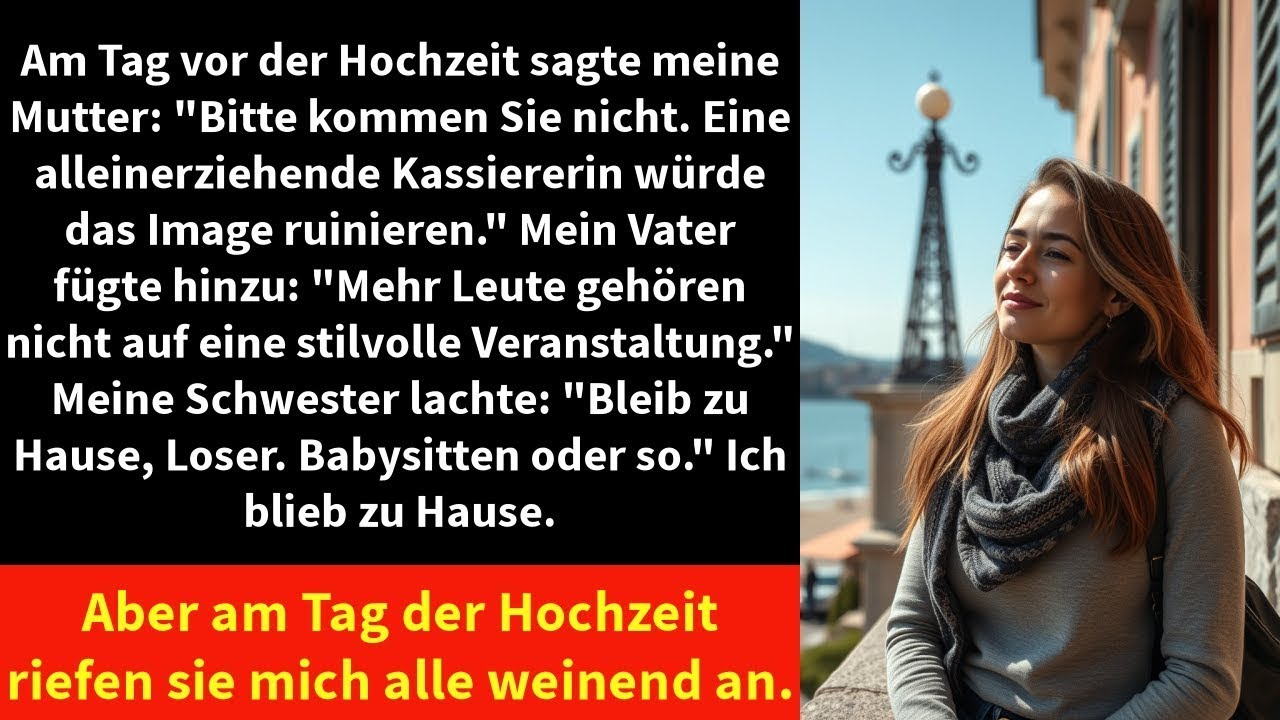 Am Tag vor der Hochzeit sagte meine Mutter   Bitte kommen Sie nicht  Eine alleinerziehende