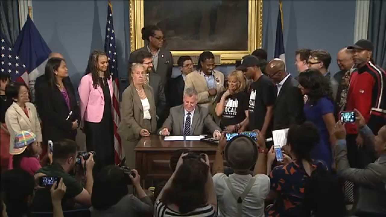 Mayor de Blasio Presides Over Bill Signing Ceremony mayor de blasio children