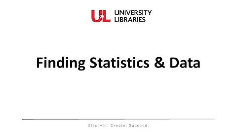 Finding Statistics & Data