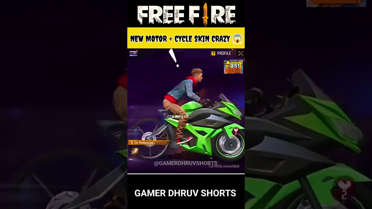 FREE FIRE New Motor Bike Skin Crazy | OB51 UPDATE | 