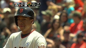 COL@SF: Adrianza opens the scoring with a single