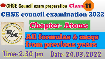 Atoms: All formulas and important mcqs