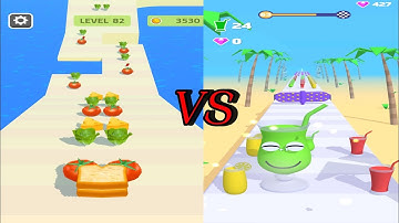 Sandwich Runner VS Juice Run — All level Gameplay Android IOS Ep.1