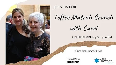 Toffee Matzah Crunch with Carol