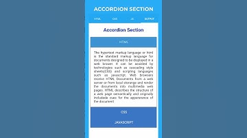 ACCORDION SECTION | #shorts #html #css #javascript | @mswminthn #programming #website
