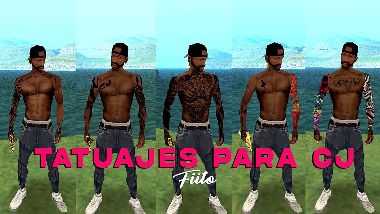 Cj Rapper Tats Pack De Tatuajes Nuevos Para CJ - GTA San Andreas - YouTube