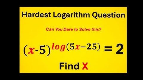 Hardest Logarithm Question! 99% fail to solve it! #education #learnmath #maths #logarithms