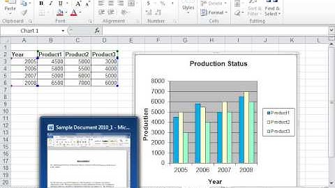 Excel 2010 Copy Excel Data and Charts to Word or PowerPoint