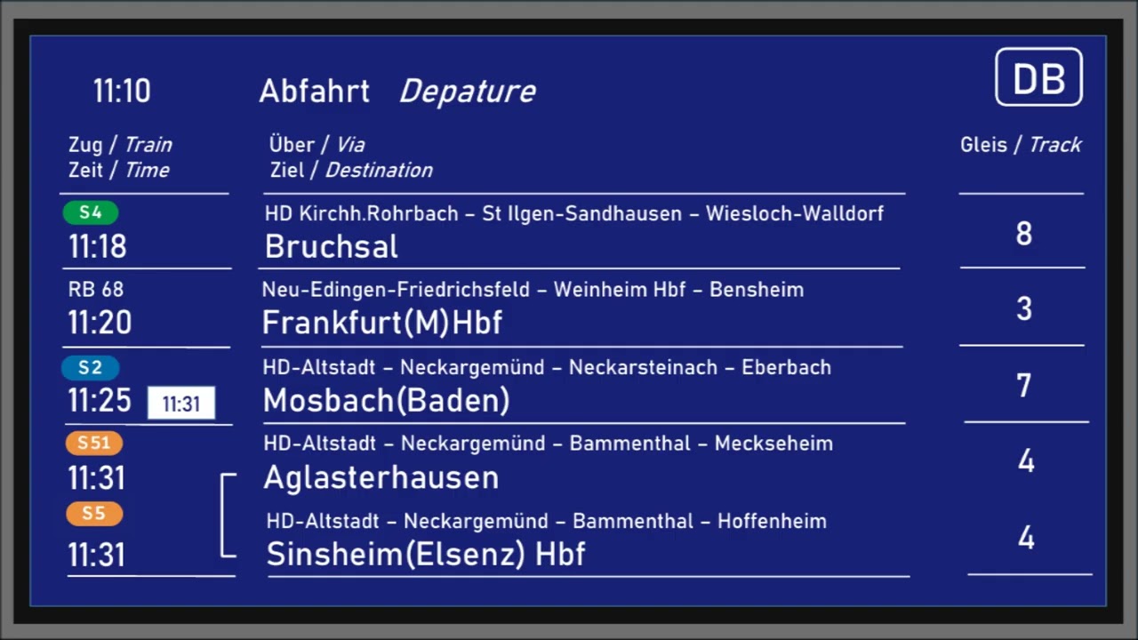 Bahnsteigansagen TTS Heiko Grauel / Rachel Heidelberg Hbf