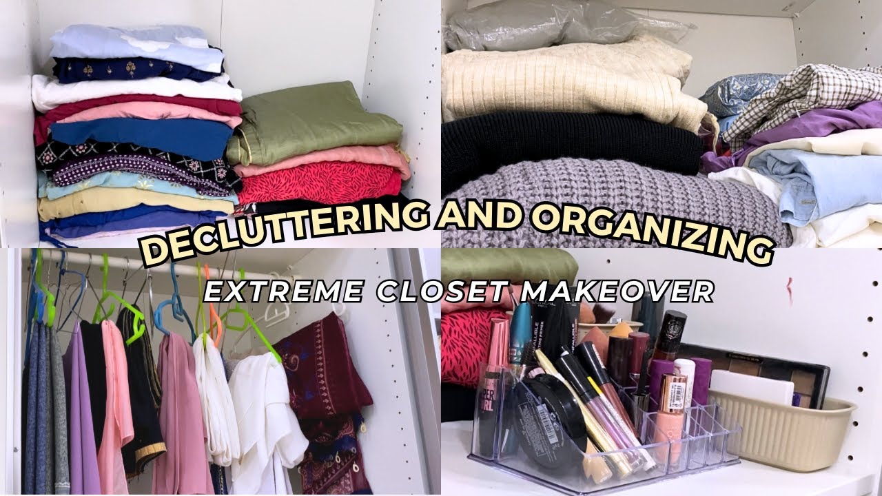 DECLUTTERING and ORGANIZING my messy room | *extreme* closet clean out ...