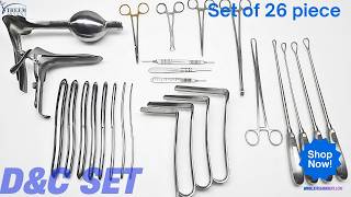 D&C Instrument Set| 26 Pieces Gynecology Set#XtreemInvent#SurgicalInstruments#GynecologyInstruments