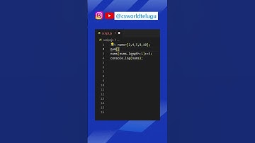 arrays in JavaScript | JavaScript tutorials |  arrays in telugu #csworldtelugu  #javascript