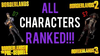 Literally EVERY Borderlands Character Ranked