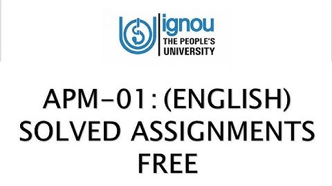 Ignou Assignment APM-01 2021. Application oriented course in integrated pest management 20 - 2021 fr