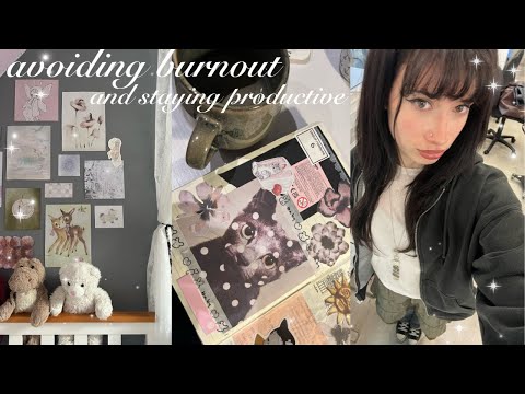 avoiding burnout and staying productive ⋆˚꩜。