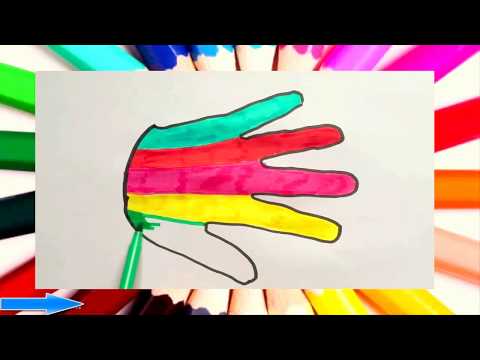Tập vẽ bàn tay nhiều màu sắc dễ thương