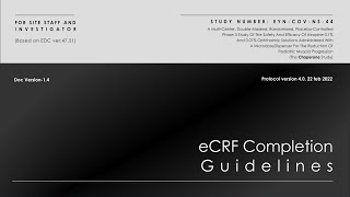 Full CDM / CR101 / Part：1 eCRF完了ガイドライン（ブレンドプロセス） Guide