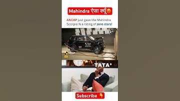 Mahindra scorpio N ZERO Crash Test Rating in ANCAP #scorpion #ancap #crashtest