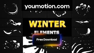 Free Snow Motion Elements - Hand-Drawn Winter Pack (Ae)