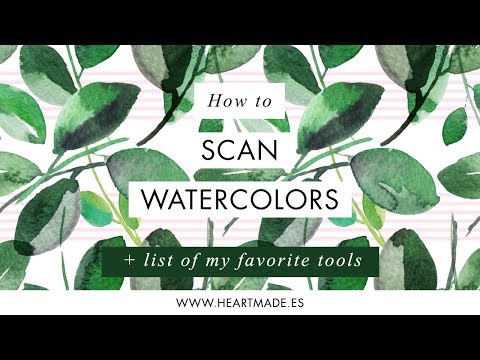 how to scan watercolor paintings