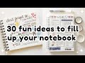 Empty notebook ideas