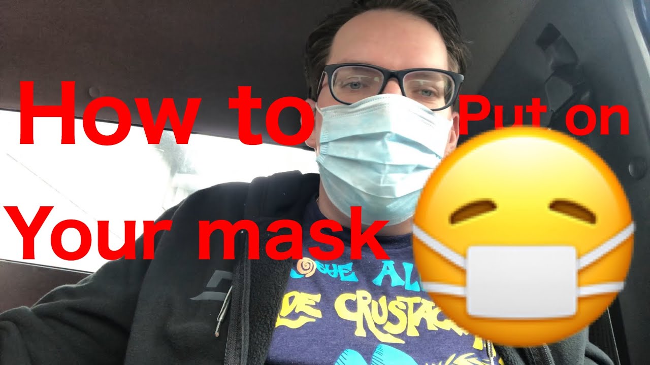 How to put on a surgical mask - YouTube