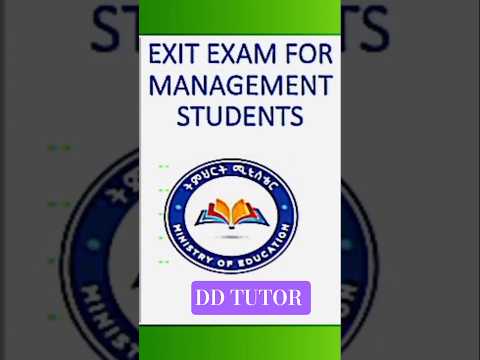 Exit exam for management #exitexam #education