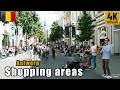 Shopping areas in antwerp  belgium walking tour 4k ultra 60fps
