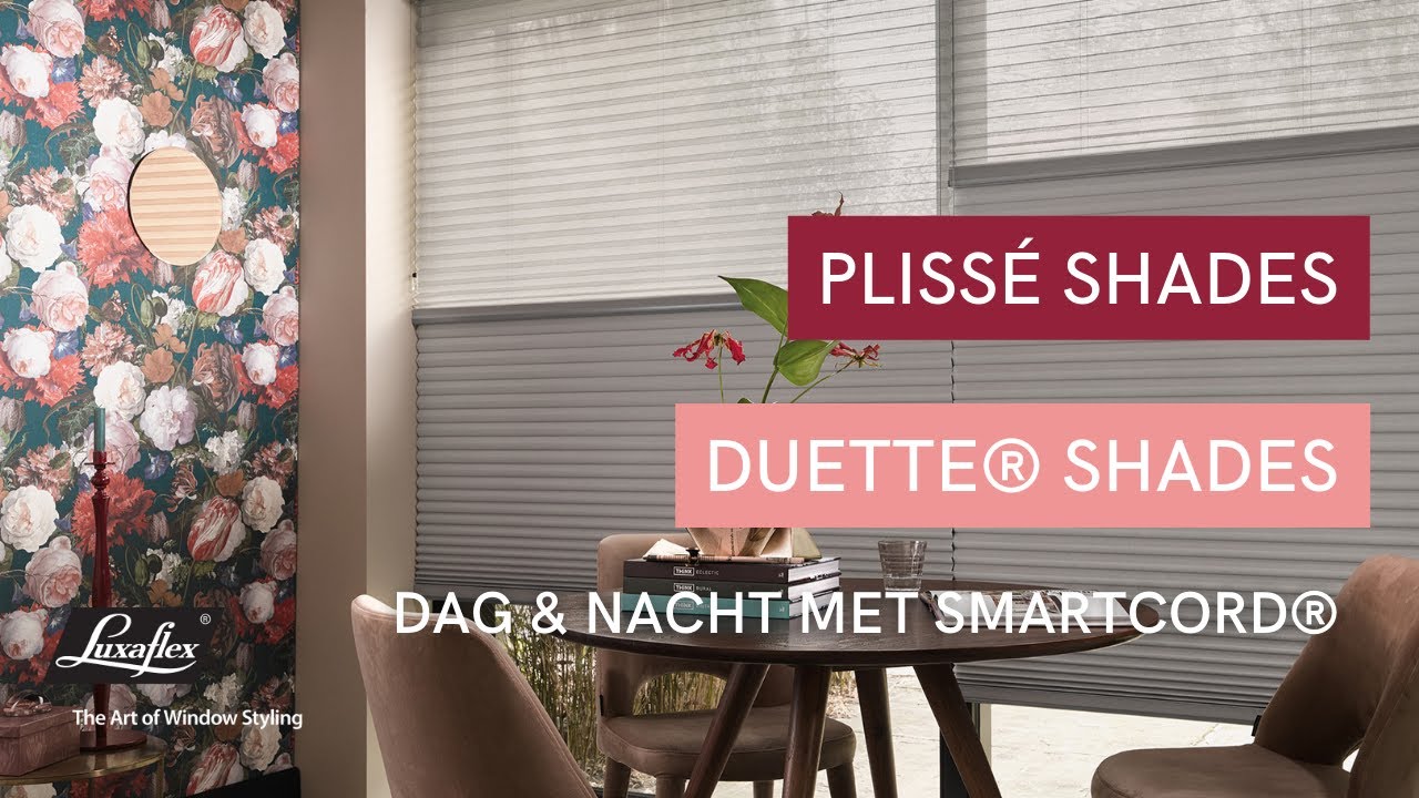 Mus succes bereik Combineer twee stoffen in één Duette® Shade of plissé gordijn - YouTube