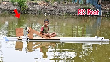 How to Make A RC Boat from PVC Pipes | Homemade RC Boat: PVC Pipe Project