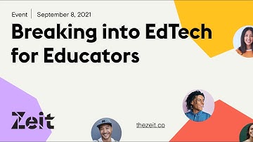 Breaking into EdTech for Educators