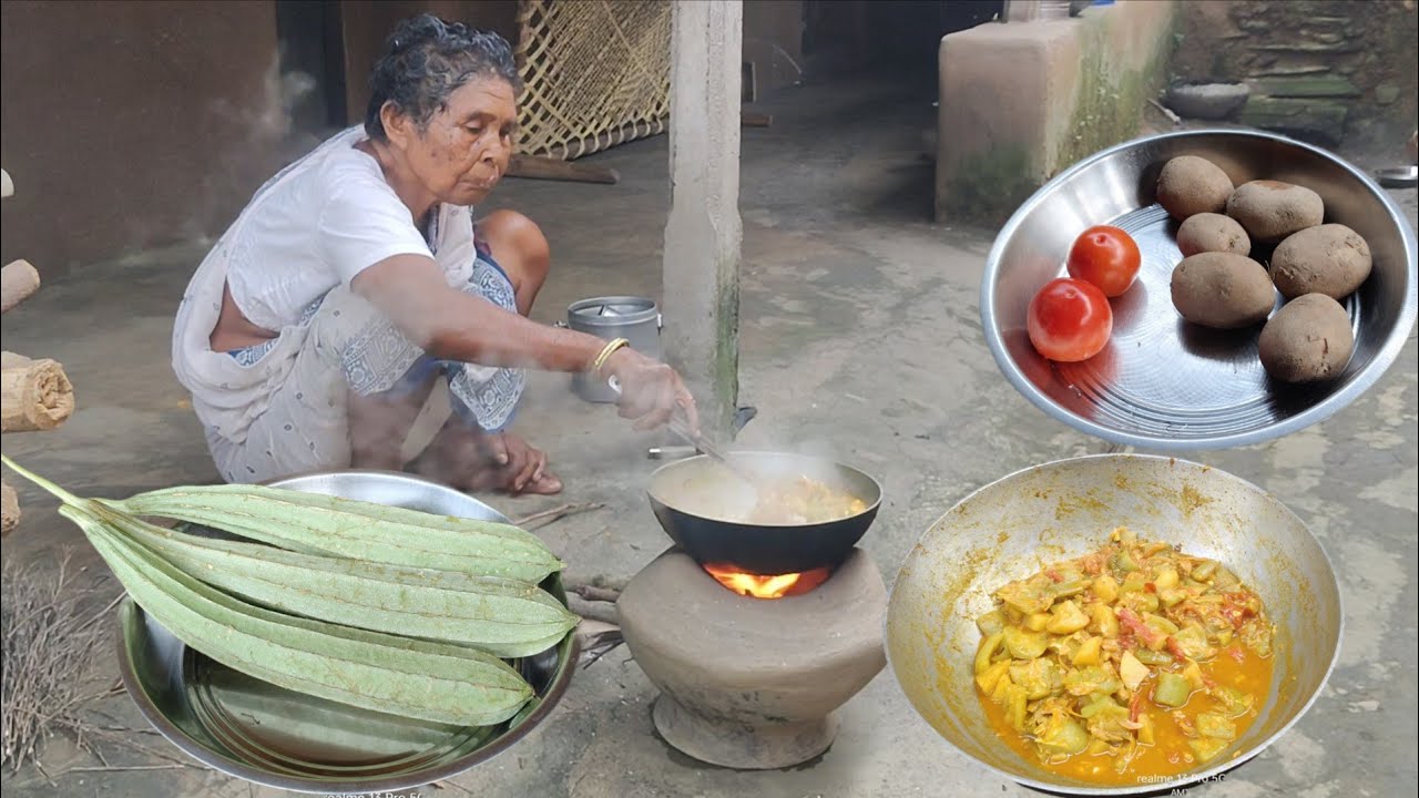 Potato jhinga and Tomato Vegetable Recipe. potato jhinga and  tomato recipe