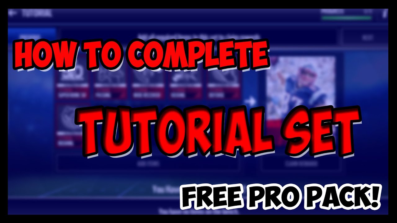 How To Do The Tutorial Set!! Free Pro Pack I Madden Mobile 17