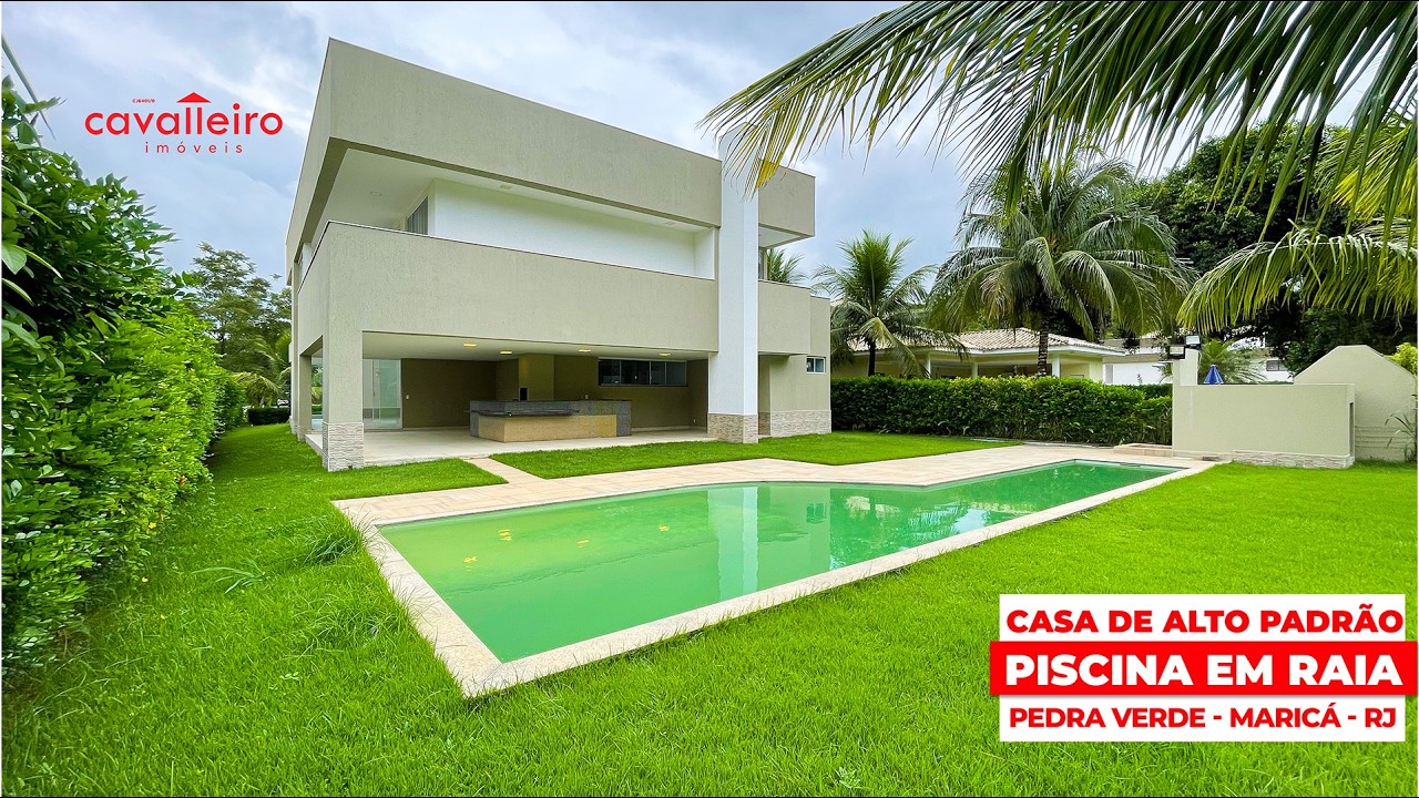 CASA ALTO PADRÃO NO PEDRA VERDE | 4 QUARTOS,SAUNA,HIDRO, PISCINA C/ RAIA, TERRENO C/1080m² EM MARICÁ