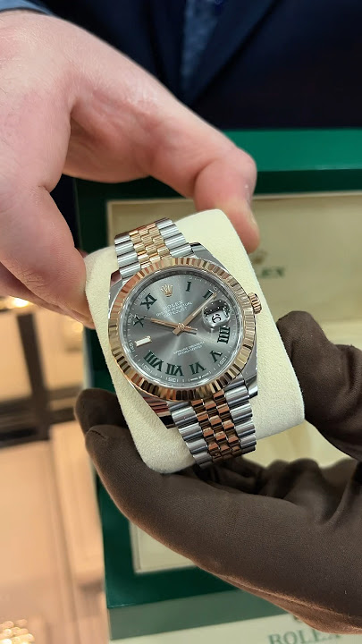 Available now at Watchfinder.ca 😻 Rolex Datejust Wimbledon in rose gold #rolex #luxurywatches