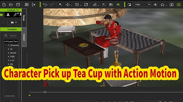 How to character pick and drop object motion in i clone 7 tutorial in Urdu