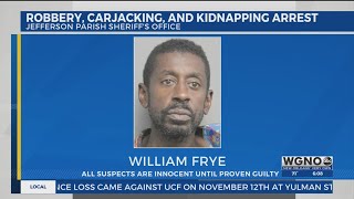 One arrested, one injured during Jefferson Parish bank robbery and carjacking