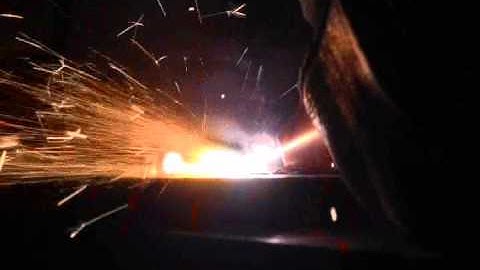 JoAnn Bortles gouging a weld