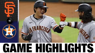 Pence, Crawford lead Giants to win | Giants-Astros Game Highlights 8\/11\/20