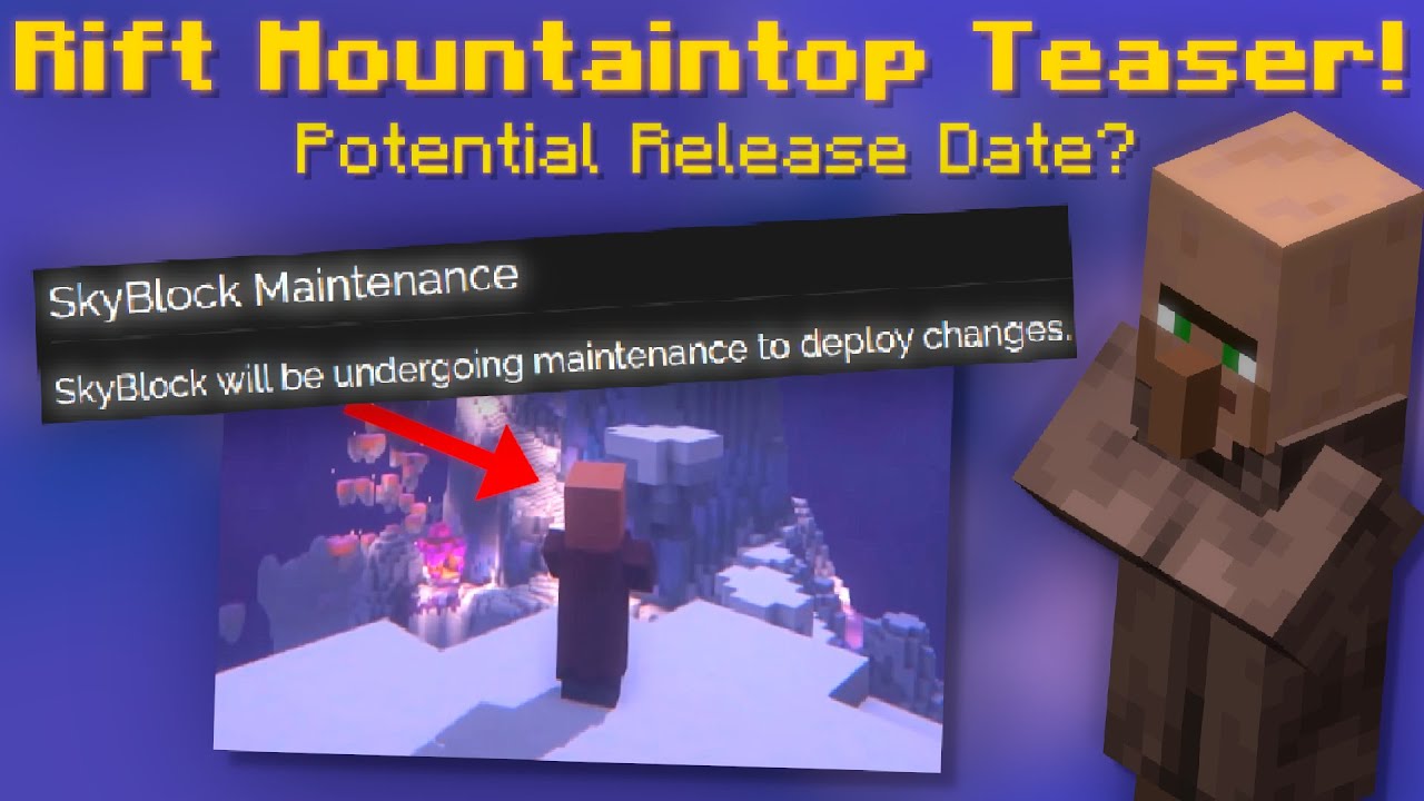 Mountaintop update teaser potential release date hypixel skyblock