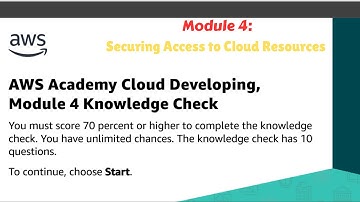 Module 4 Knowledge Check Answers | Securing Access to Cloud Resources | AWS Academy Cloud Developing
