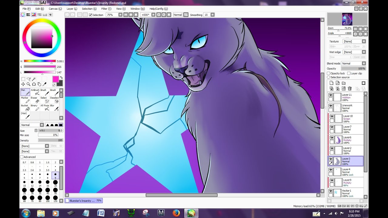 Bluestar's Madness Speedpaint | 2013 vs 2015