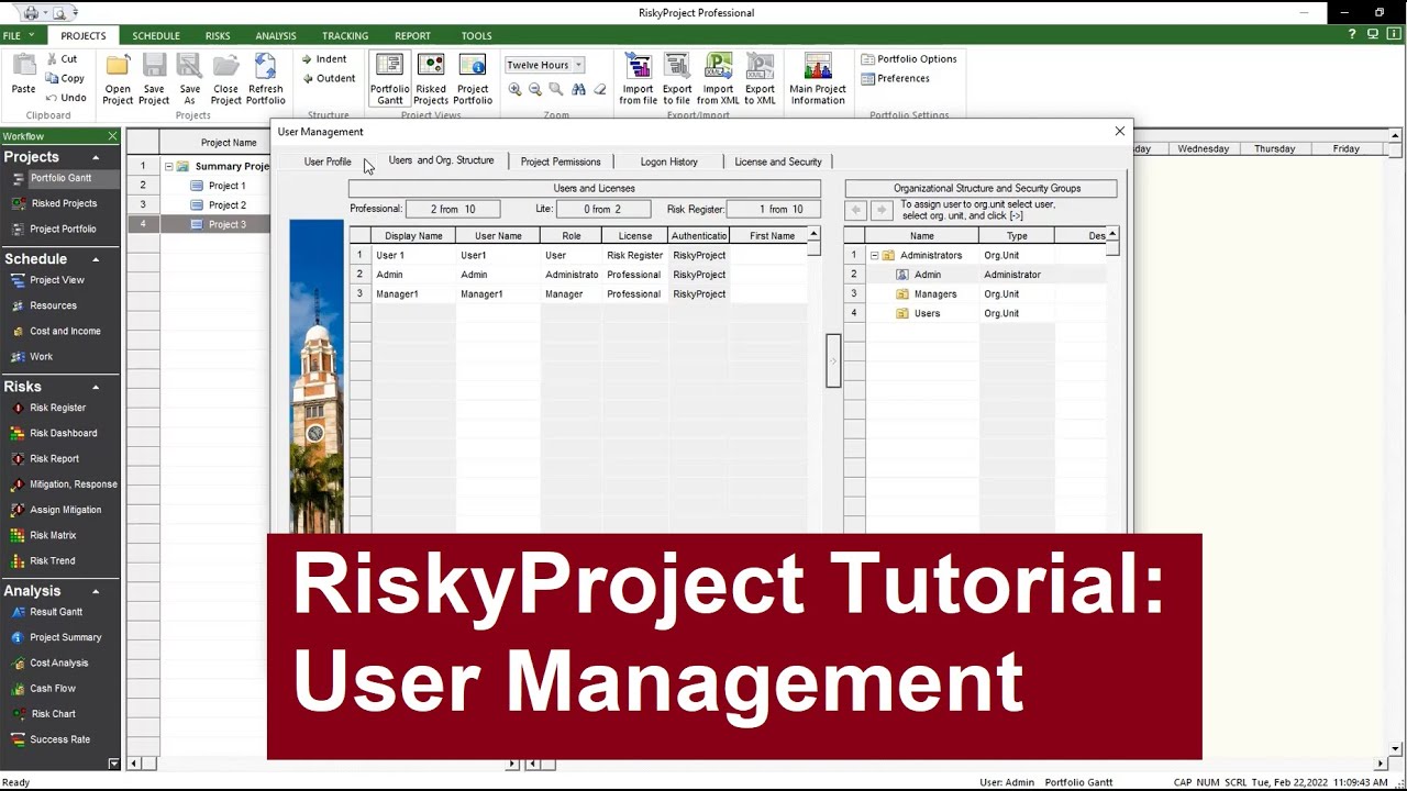 Risky Project Enterprise Tutorial: User Management - YouTube