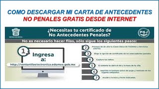 Como Sacar mi Carta de Antecedentes no Penales Gratis desde Internet 2023