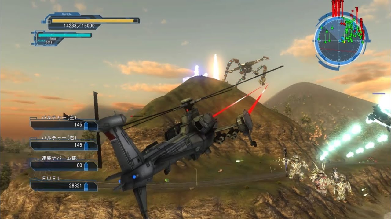 地球防衛軍5 ヘリ攻略 DLC1 M13 対エイリアン3INF レイダー - YouTube